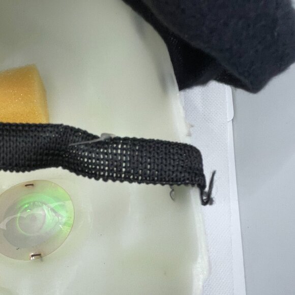 Vintage Vampire Halloween Mask with Green Holographic Eyes OS - Picture 6 of 11